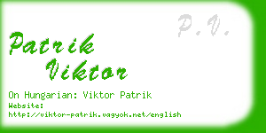 patrik viktor business card